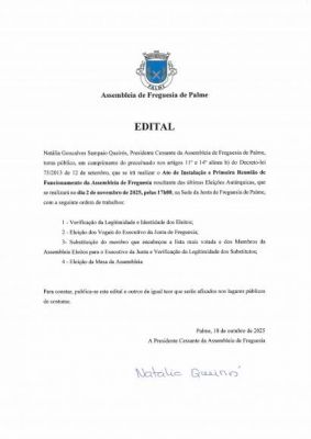 Tomada de Posse Assembleia de Freguesia 2025
