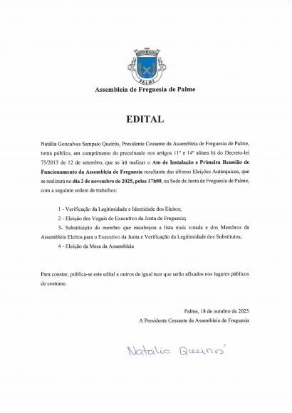 Tomada de Posse Assembleia de Freguesia 2025